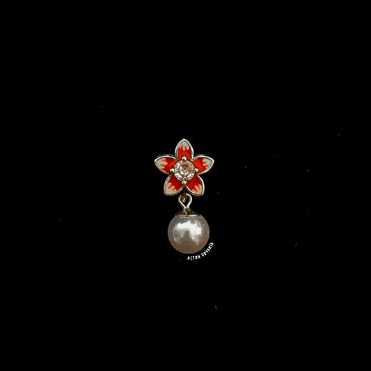 Charm flor con perla