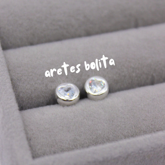 Aretes clásicos corazón