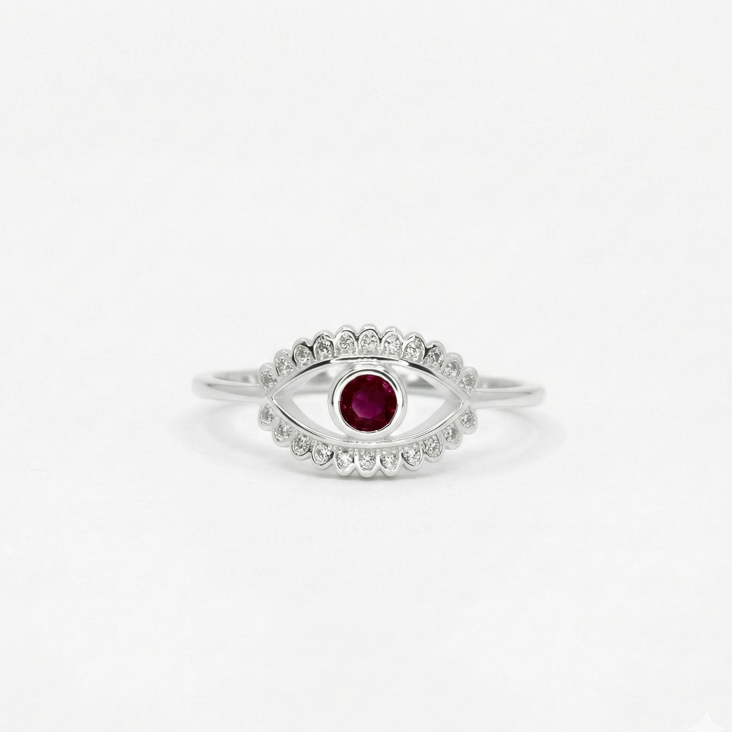 Anillo piedra roja