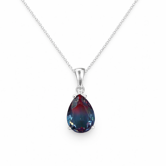 Cadena piedra tornasol azul