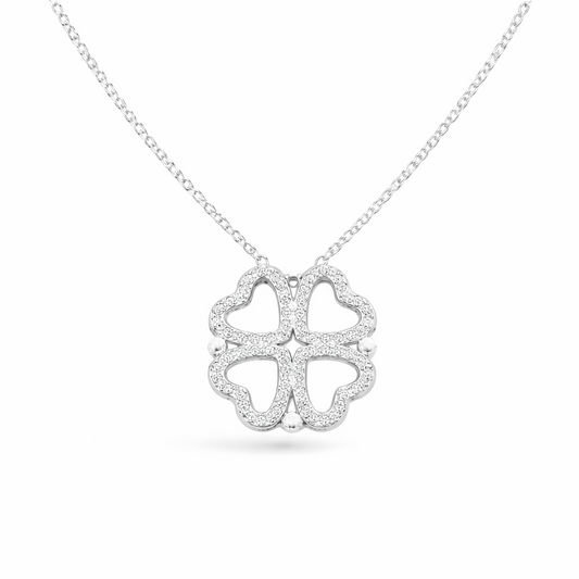 Cadena trébol 4 corazones
