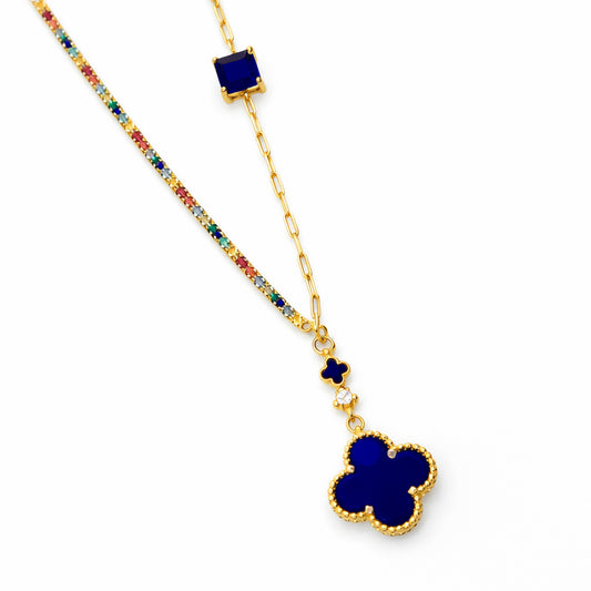 Cadena trébol azul