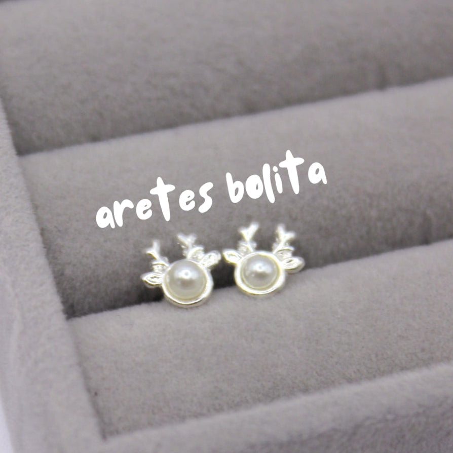 Aretes venado perla