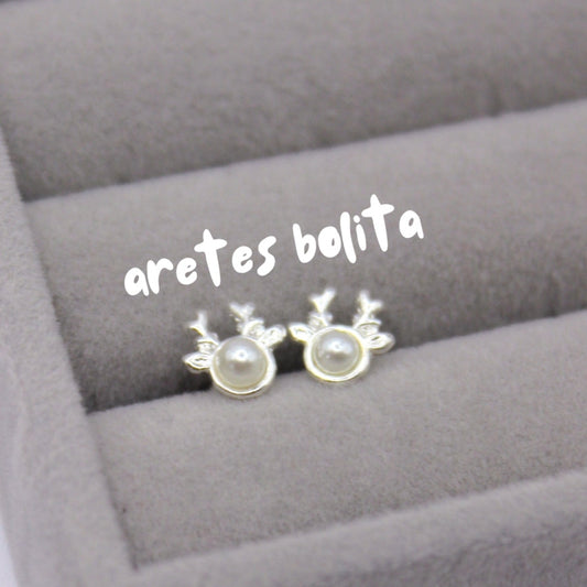 Aretes venado perla