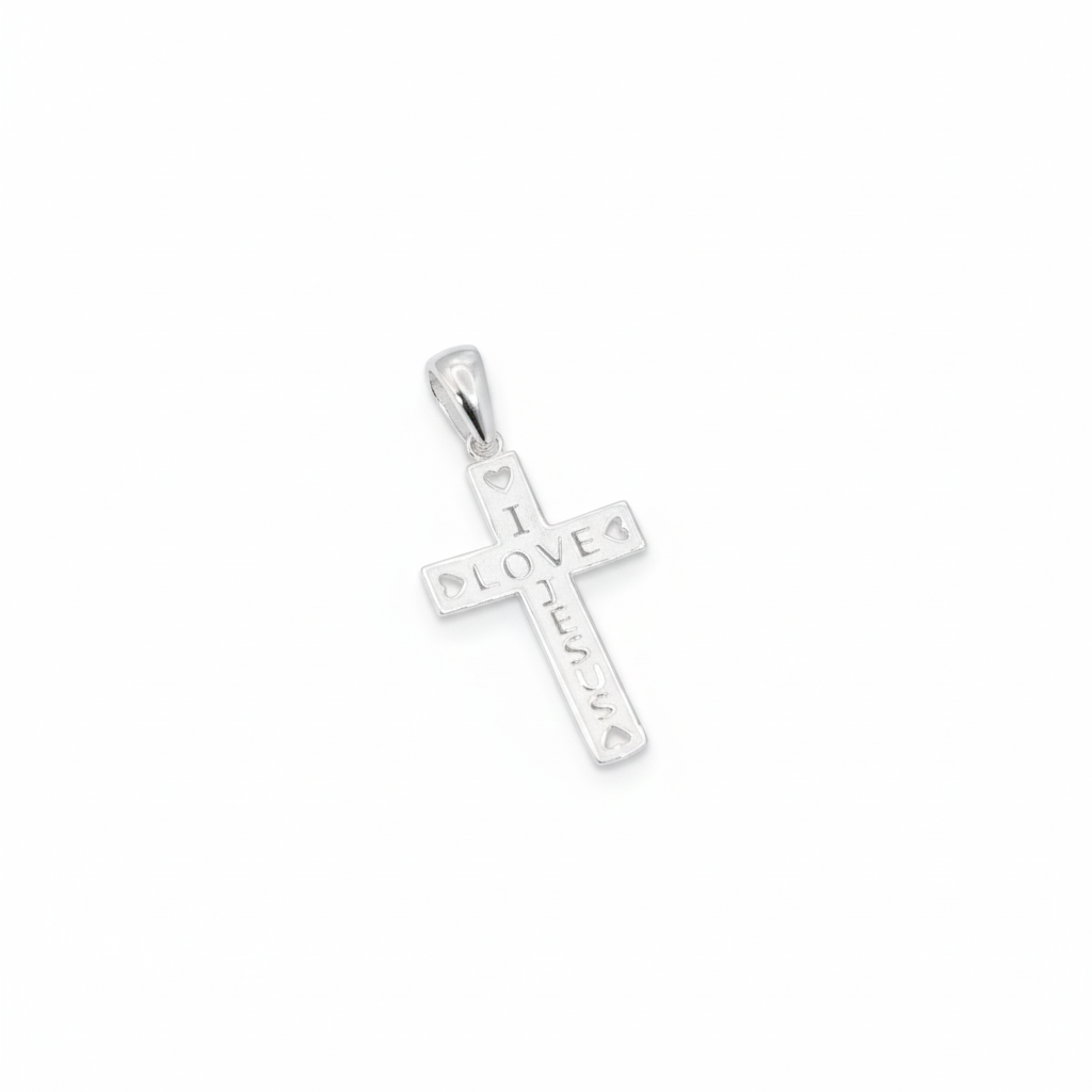 Dije cruz "I love Jesús"