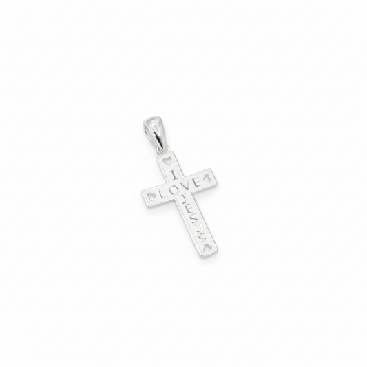 Dije cruz "I love Jesús"