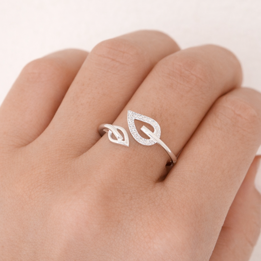 Anillo hojitas
