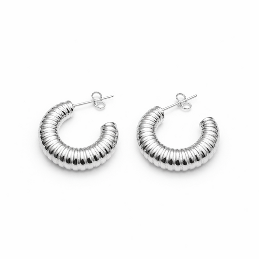 Aretes argollas chunky