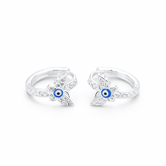 Aretes mariposa ojo turco