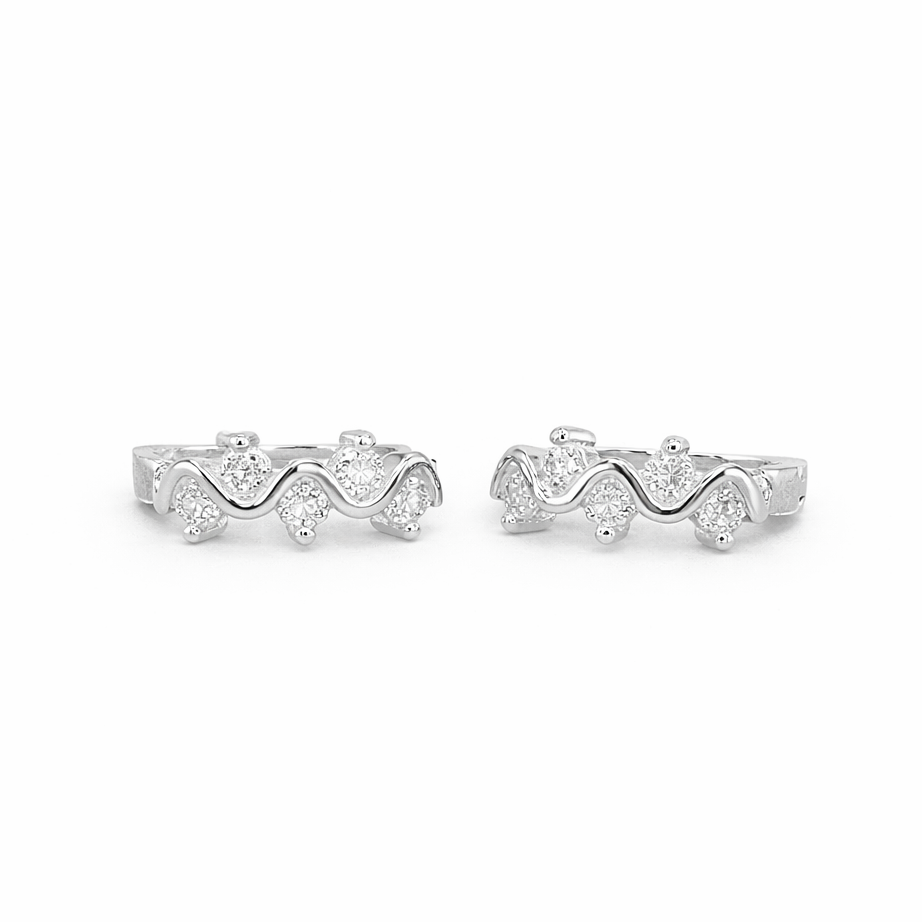 Aretes argollas brillantes