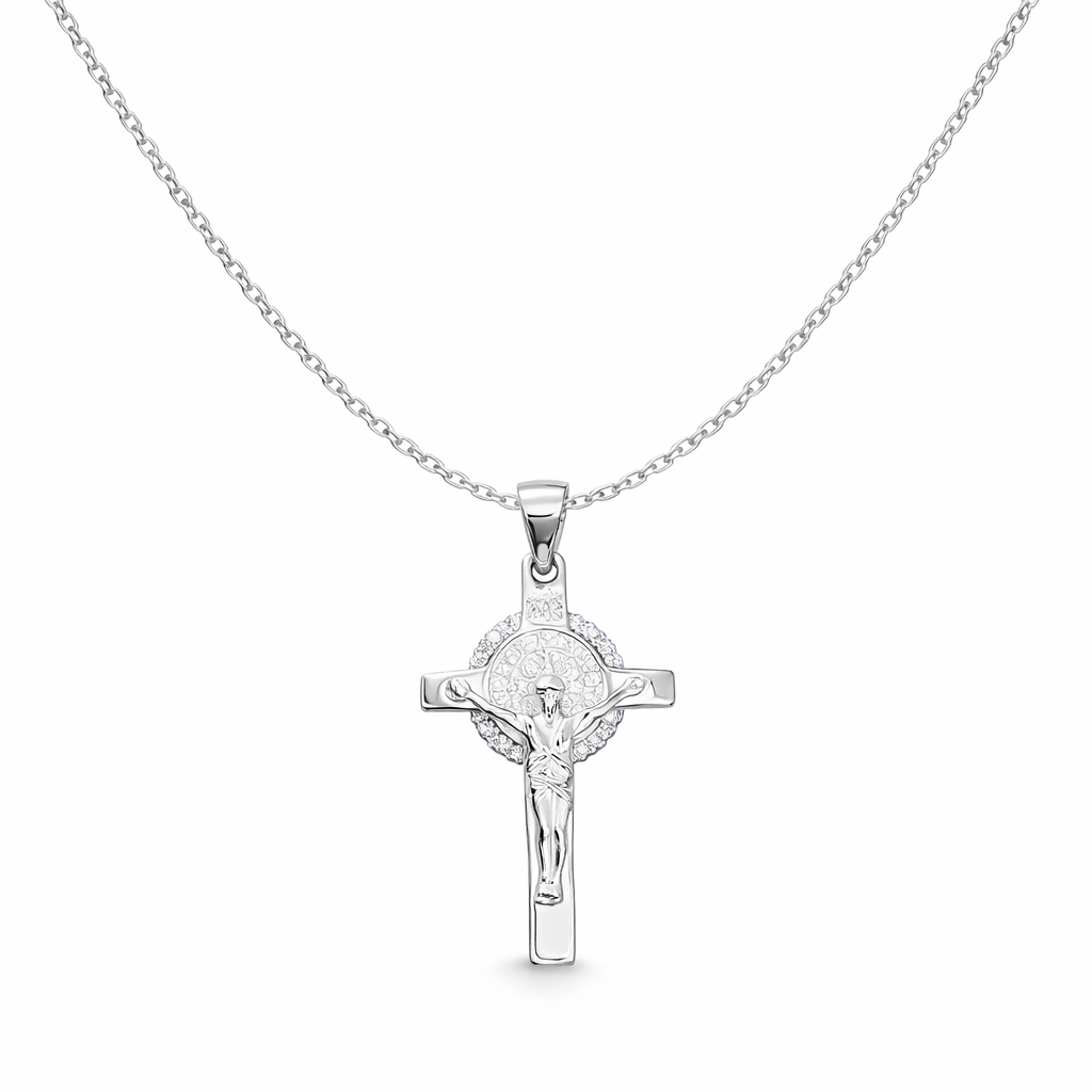 Cadena cruz con San Benito