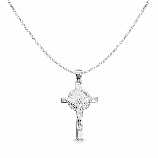 Cadena cruz con San Benito