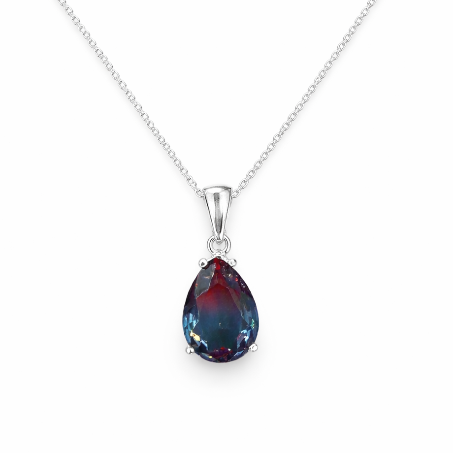 Cadena piedra tornasol azul