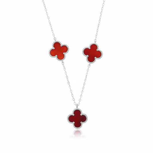 Cadena tréboles rojo
