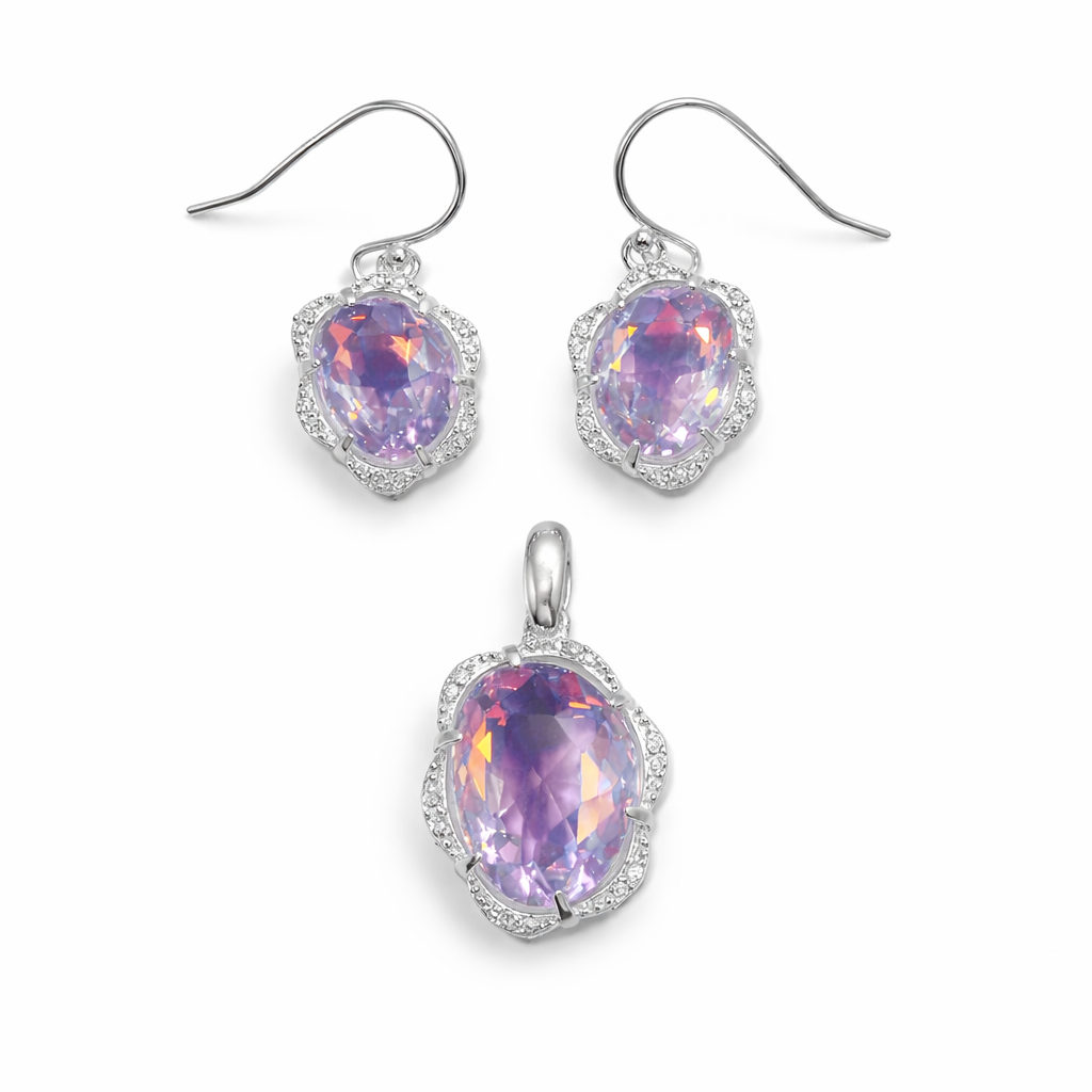 Set piedra lila tornasol