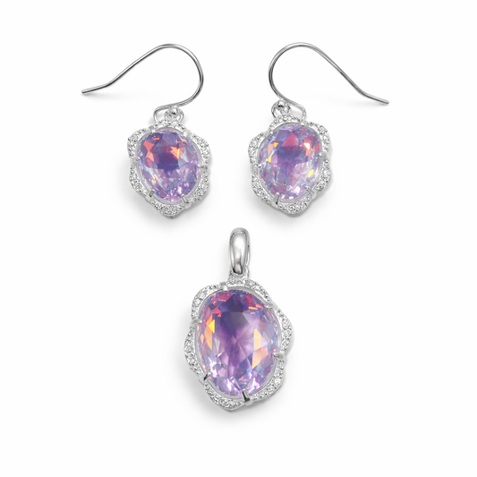Set piedra lila tornasol